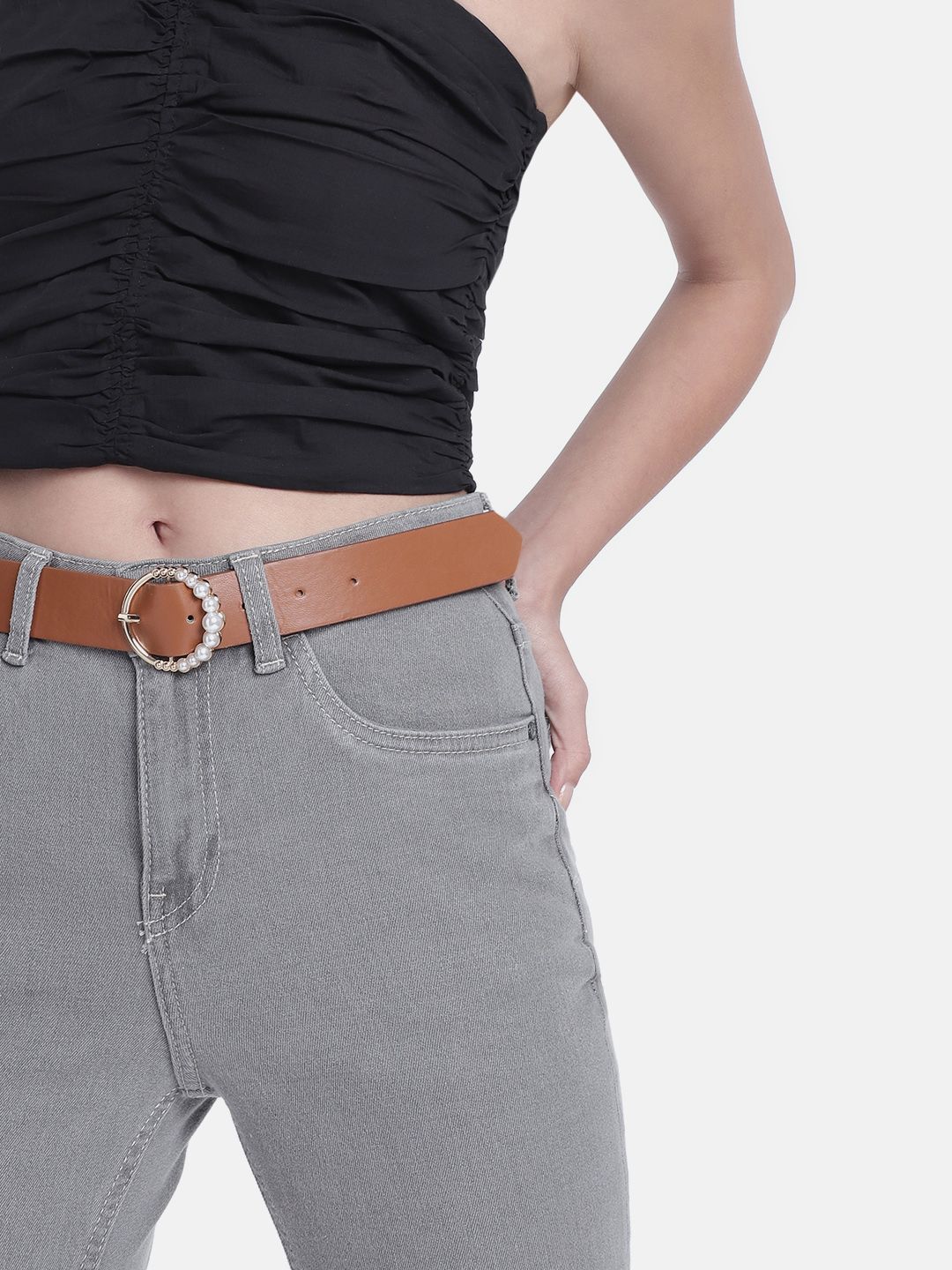 DressBerry Women Brown Belt Price in India