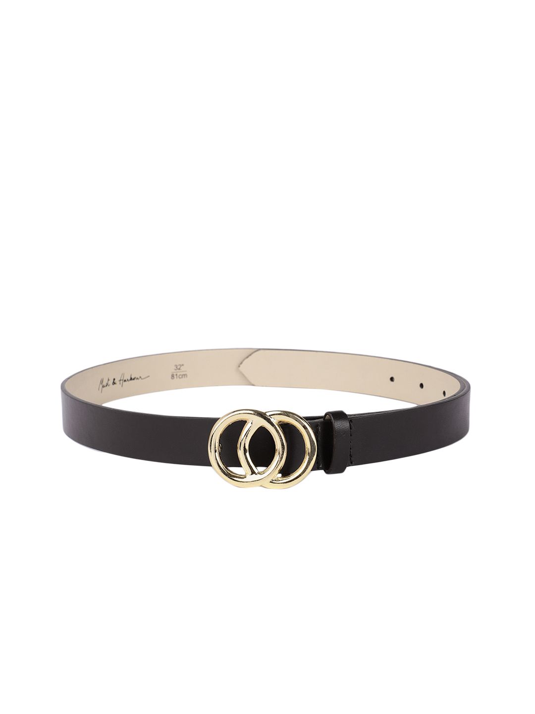 Mast & Harbour Women Coffee Brown Solid Belt Price in India