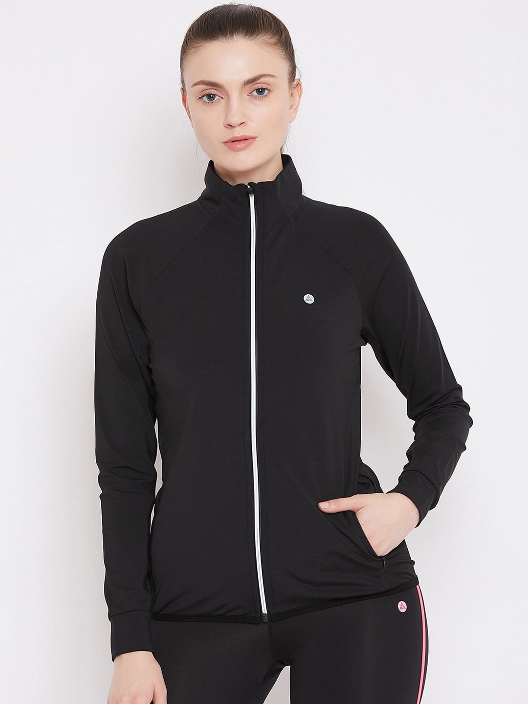 ATHLISIS Women Black Lightweight e-Dry Technology Training or Gym Sporty Jacket Price in India