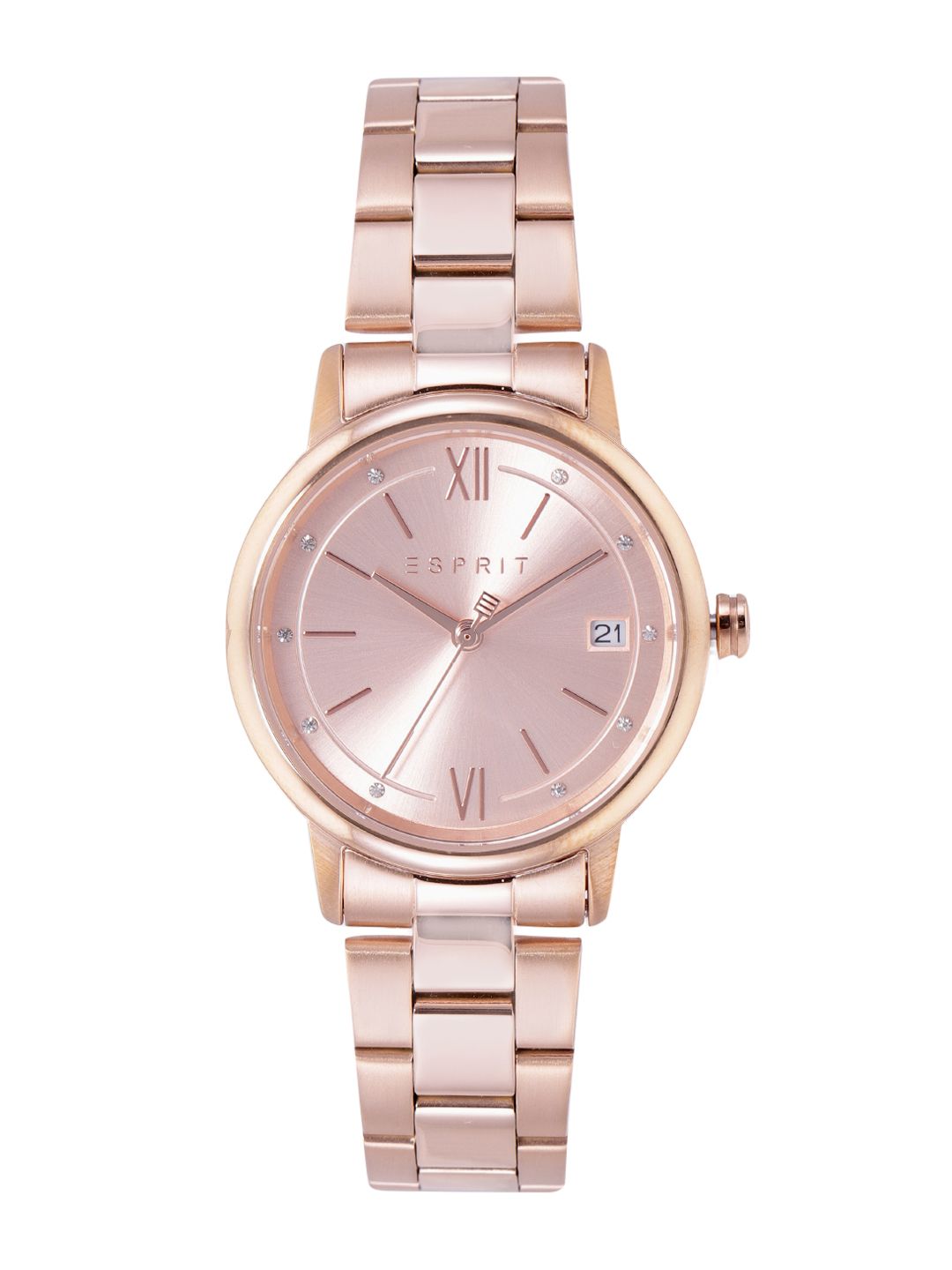 ESPRIT Women Rose Gold-Toned Dial & Bracelet Style Straps Analogue Watch ES1L181M0105 Price in India