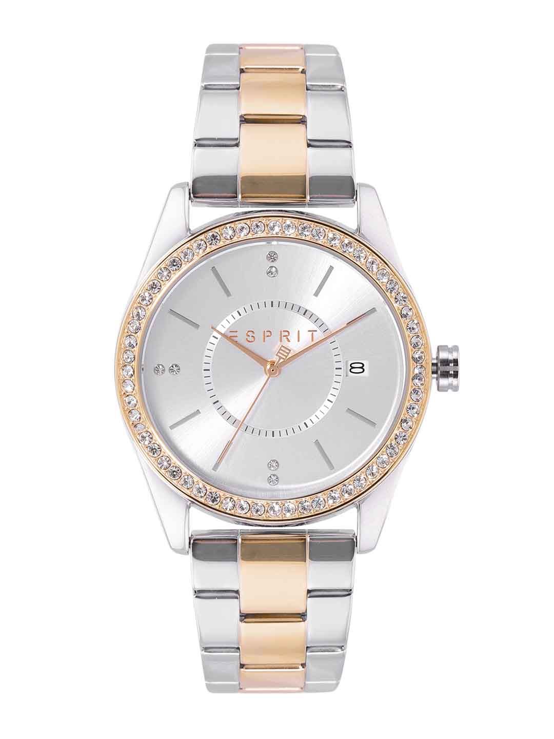 ESPRIT Women Silver Toned Analogue Watch ES1L196M0105 Price in India