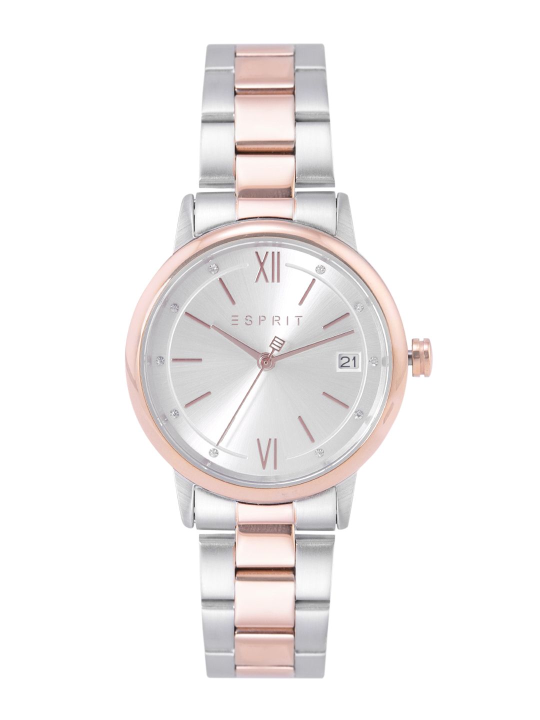 ESPRIT Women Silver-Toned Dial & Bracelet Style Straps Analogue Watch ES1L181M0125 Price in India