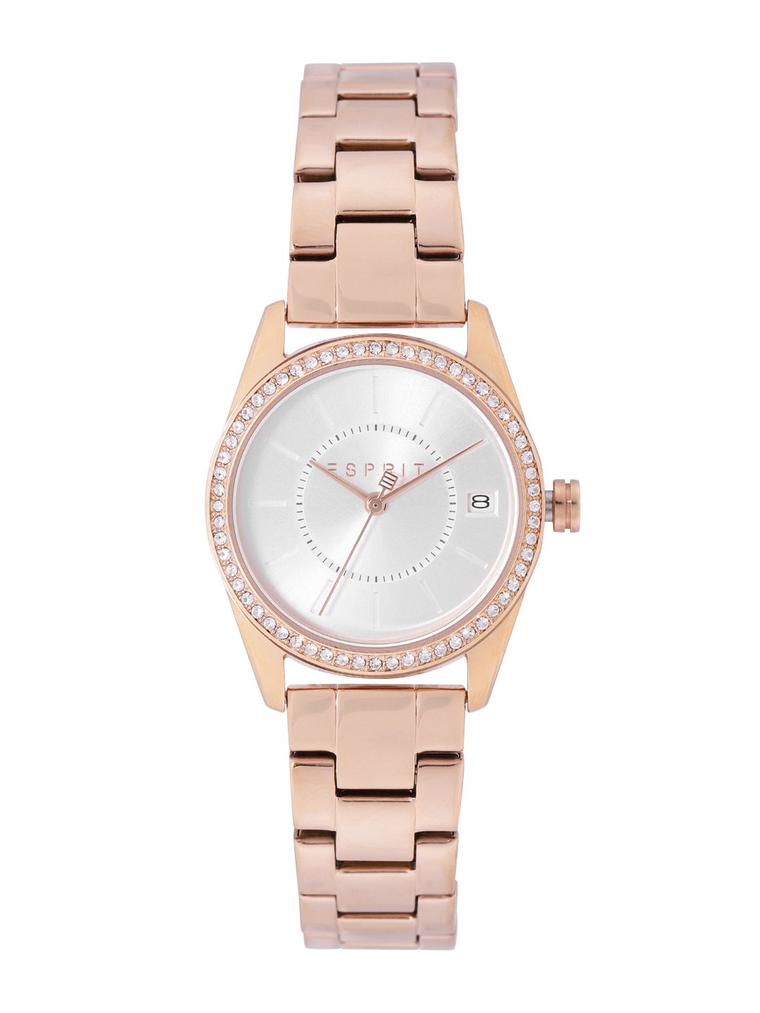 ESPRIT Women Silver-Toned Dial & Rose Gold Toned Straps Analogue Watch ES1L195M0105 Price in India