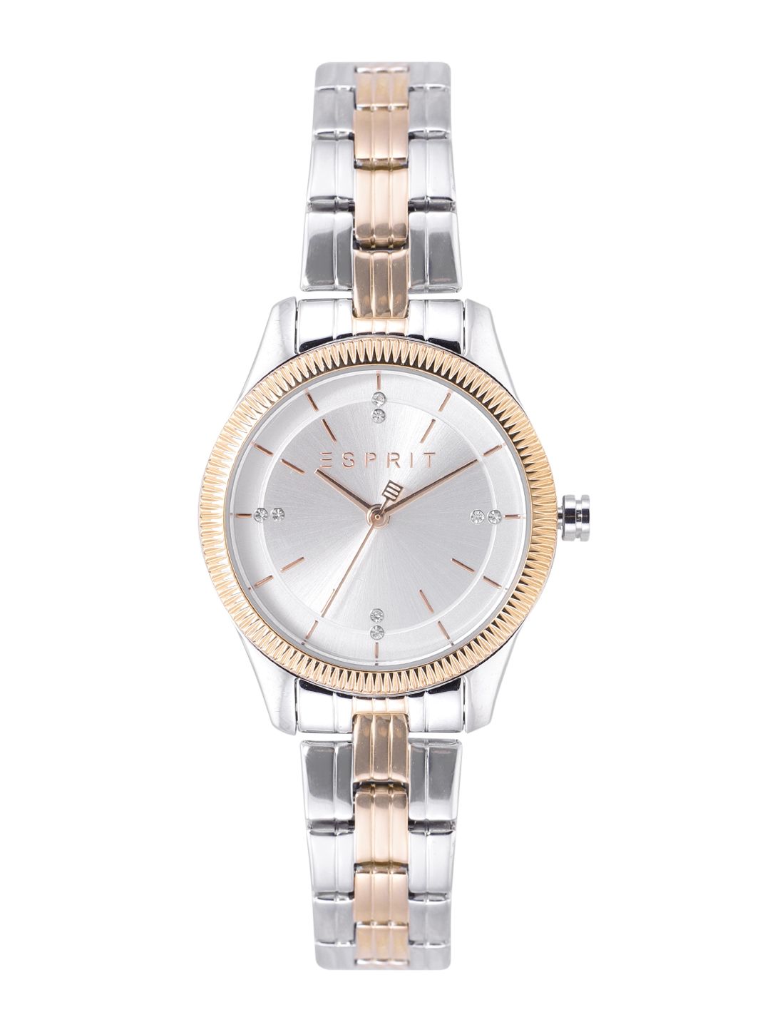 ESPRIT Women Silver-Toned Dial & Bracelet Style Straps Analogue Watch ES1L215M0115 Price in India