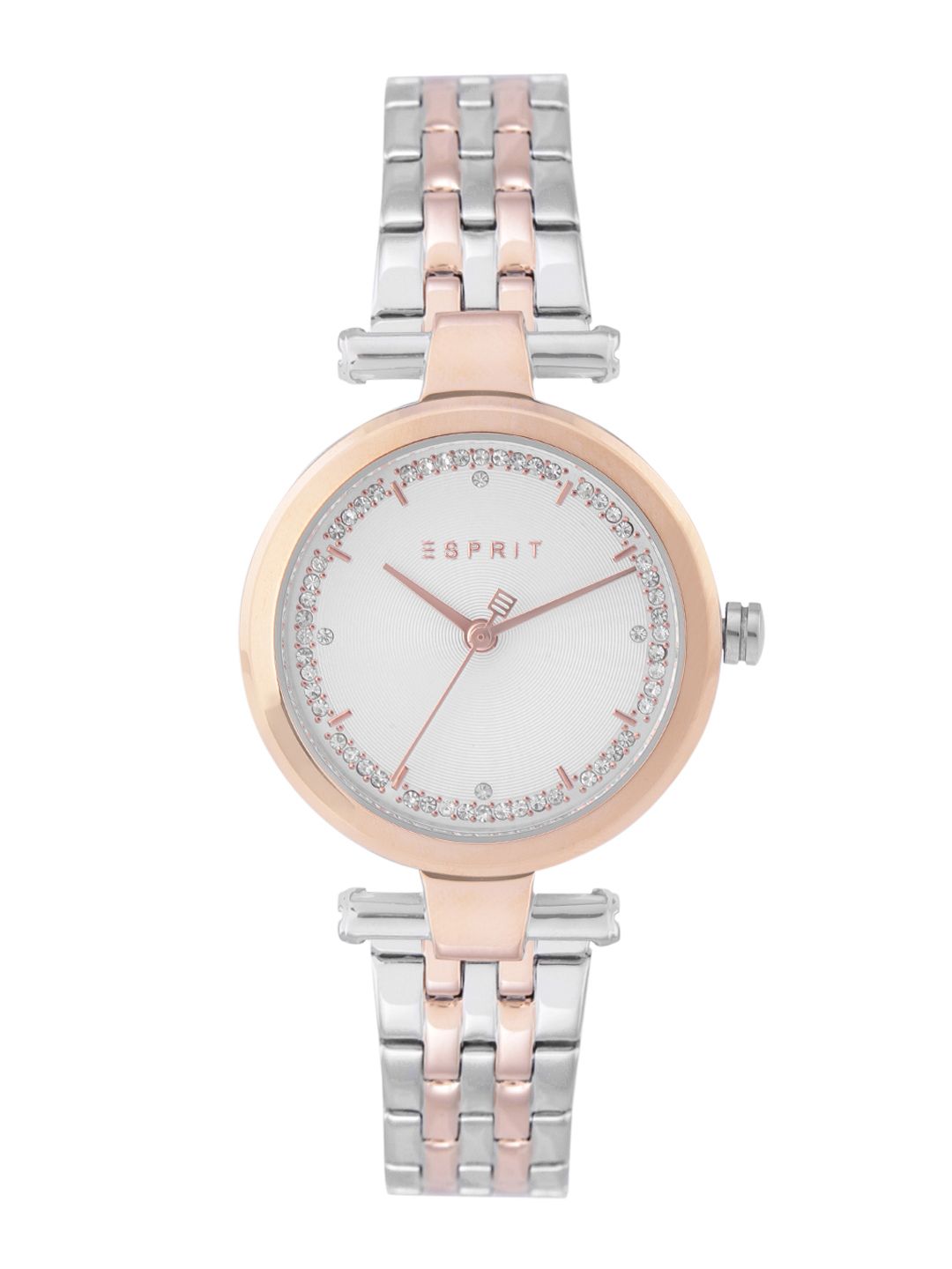 ESPRIT Women Silver-Toned Dial & Bracelet Style Straps Analogue Watch ES1L203M0105 Price in India