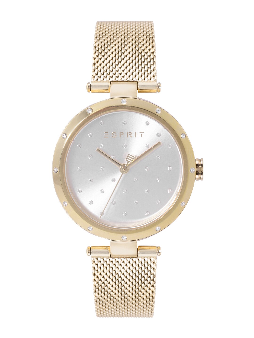 ESPRIT Women Silver-Toned Embellished Analogue Watch ES1L214M0065 Price in India