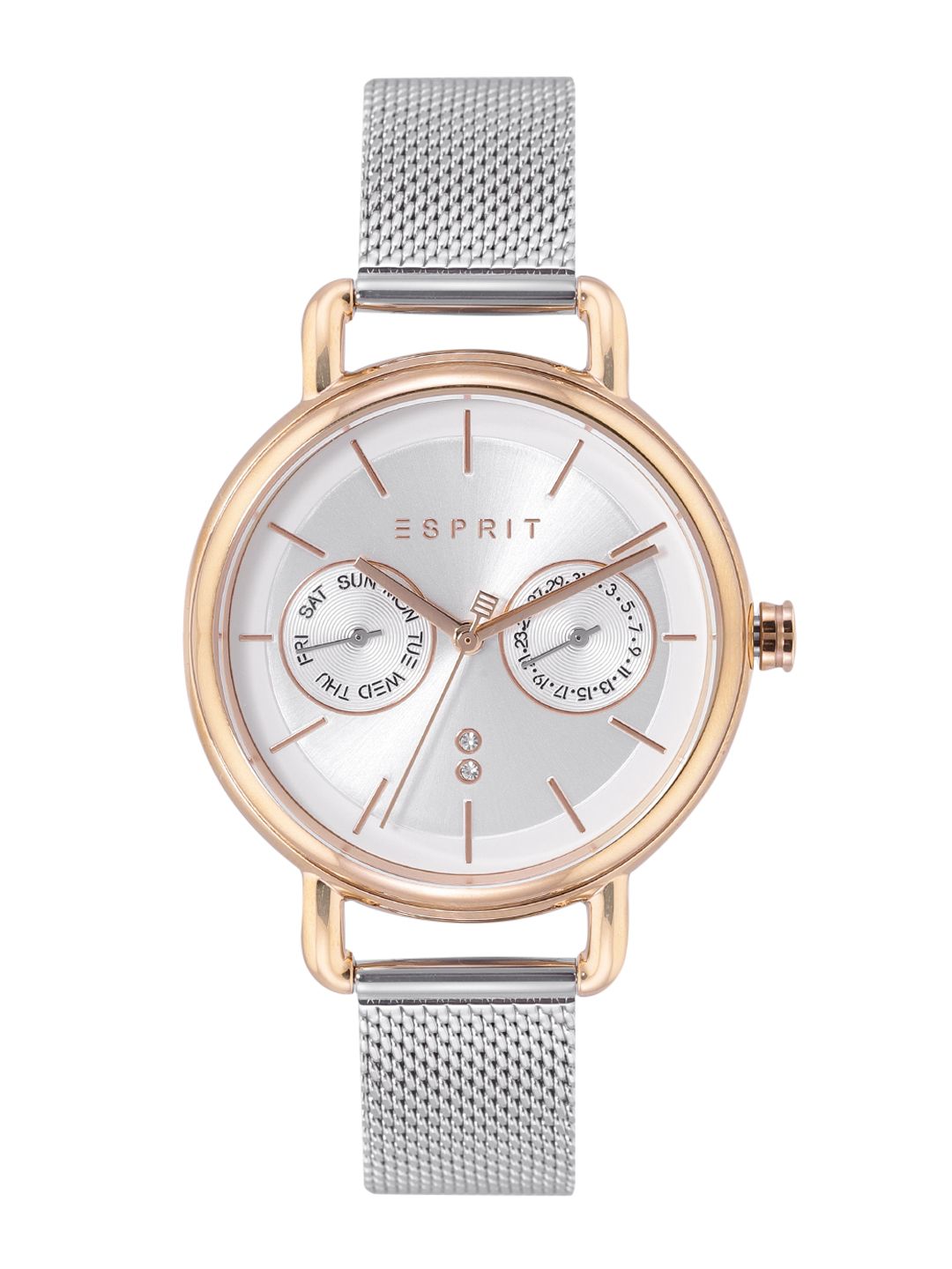 ESPRIT Women Silver-Toned Analogue Watch ES1L179M0115 Price in India