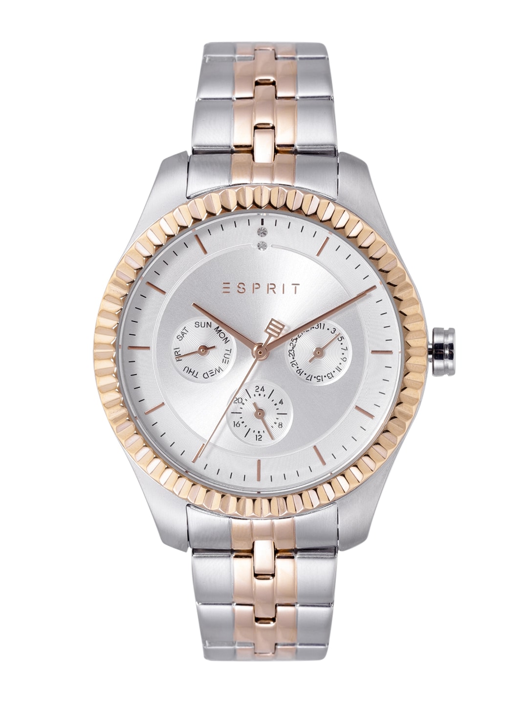 ESPRIT Women Silver-Toned Analogue Chronograph Watch ES1L202M0115 Price in India