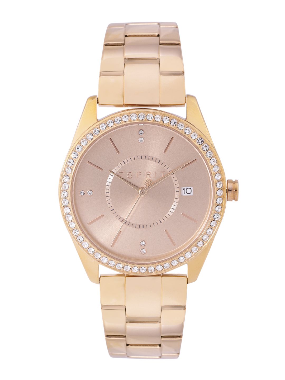 ESPRIT Women Rose Gold-Toned Dial & Gold Toned Bracelet Analogue Watch ES1L196M0085 Price in India