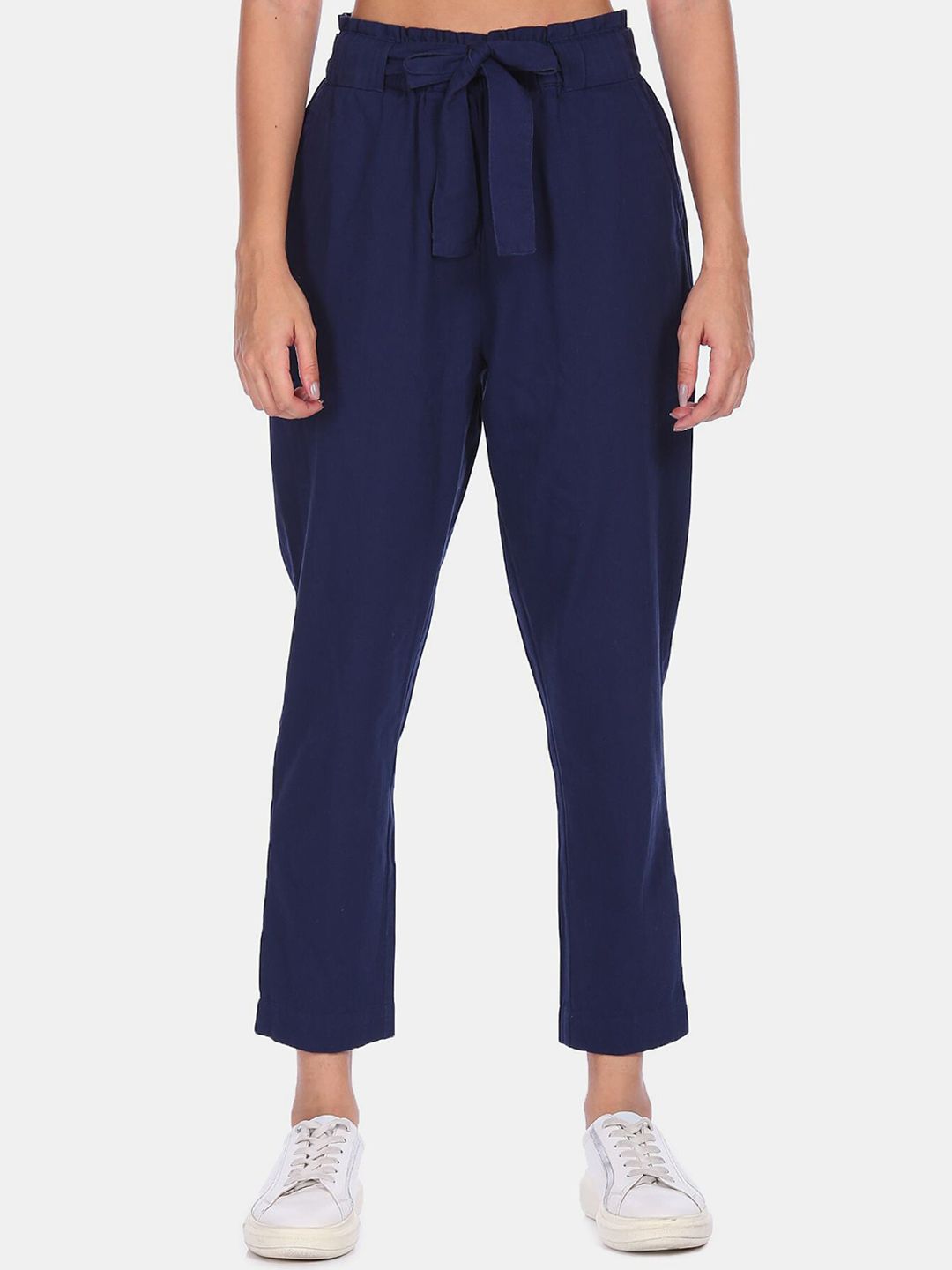 Flying Machine Women Blue Trousers Price in India