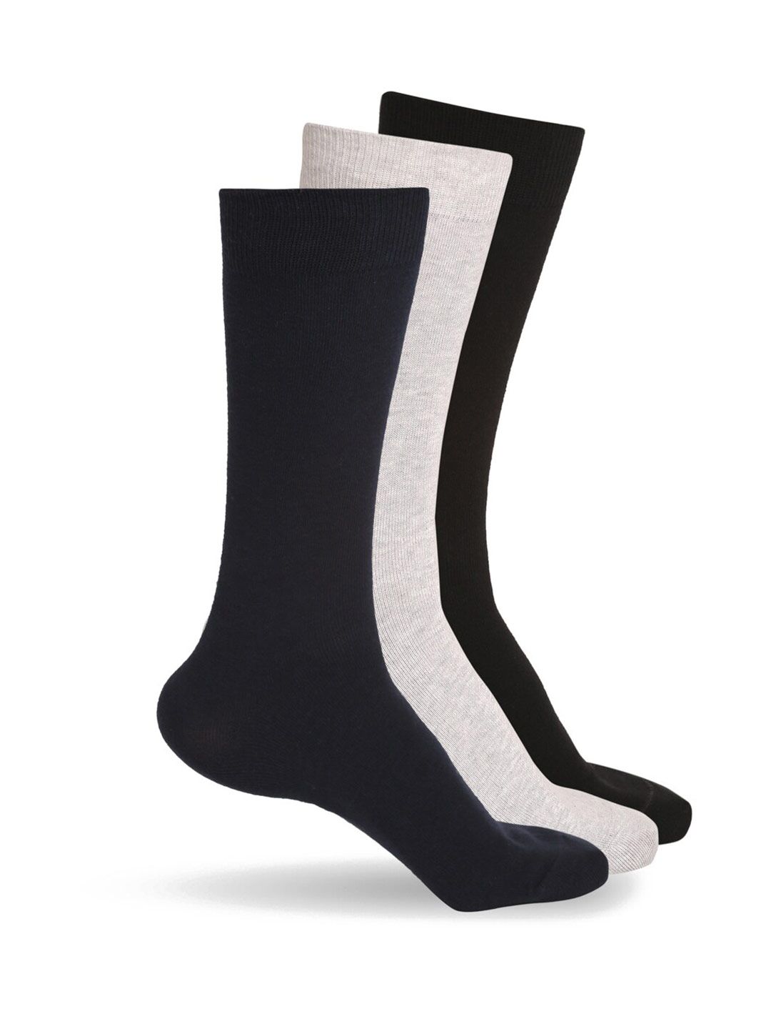 MUTAQINOTI Men Pack of 3 Calf-Length Antimicrobial Socks