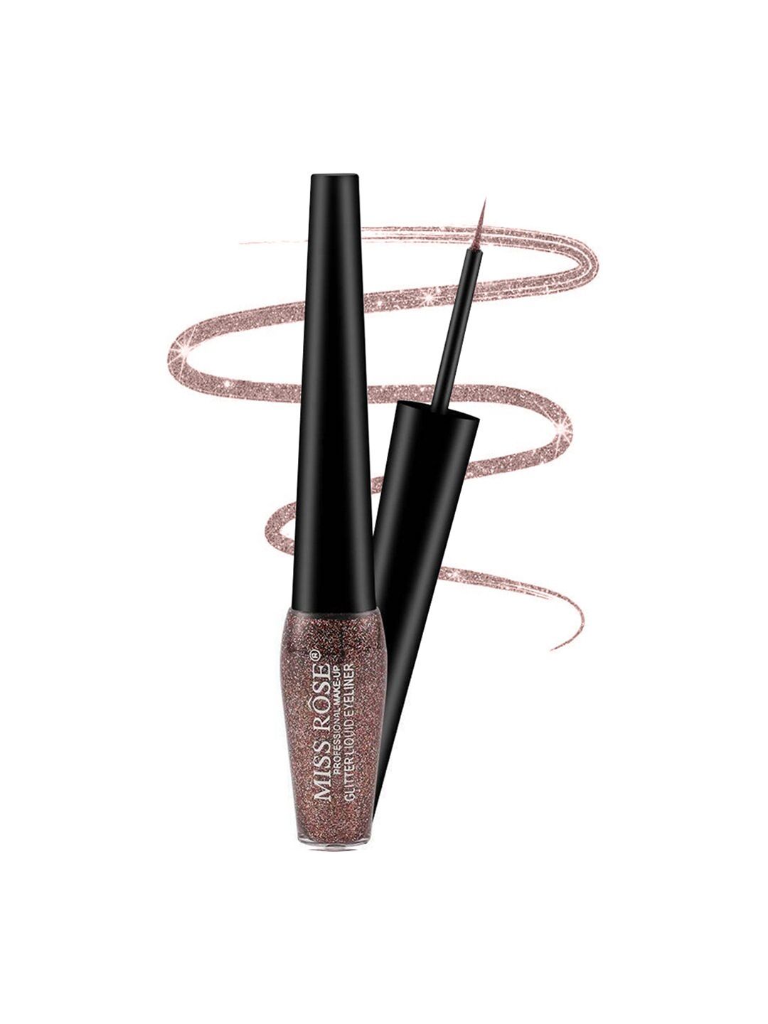 MISS ROSE Bronze-Toned Professional Glitter Liquid Eye Liner - 08 Price in India