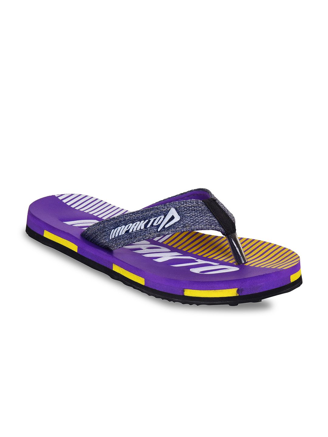 IMPAKTO Women Violet & Yellow Printed Slip-On Price in India