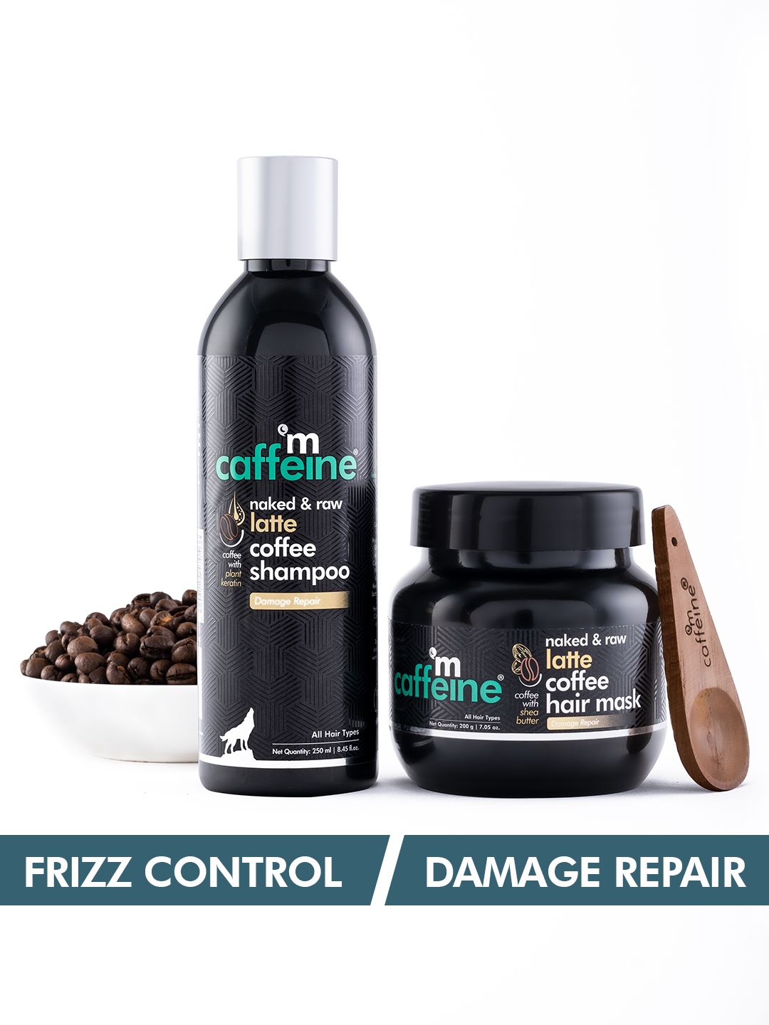 mCaffeine Intense Damage Repair & Frizz Control Kit with Shampoo & Hair Mask Price in India