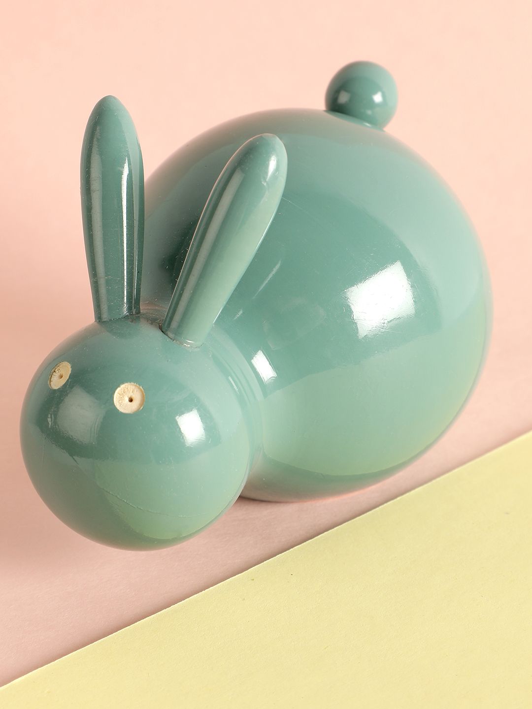 NURTURE INDIA Teal Wooden Rabbit