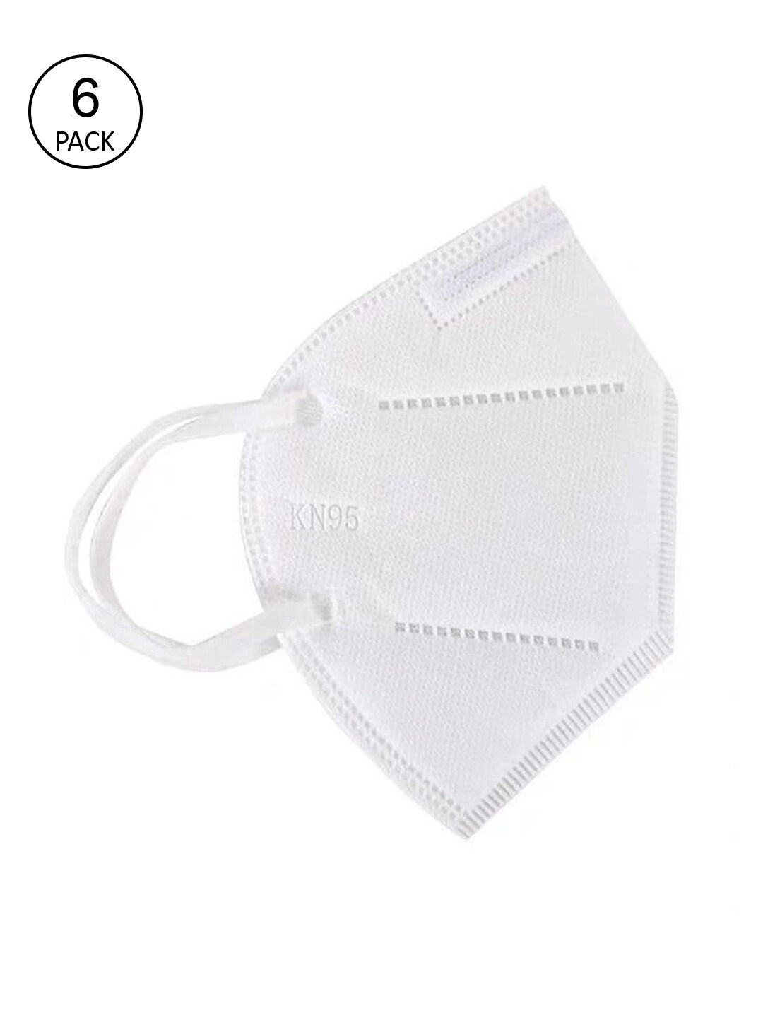 OOMPH Unisex Pack Of 6 White 5-Ply Reusable Anti-Pollution KN95 Face Masks Price in India