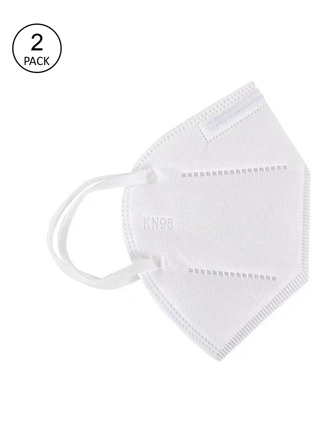 OOMPH Unisex Pack Of 2 White 5-Ply Reusable Anti-Pollution KN95 Face Masks Price in India