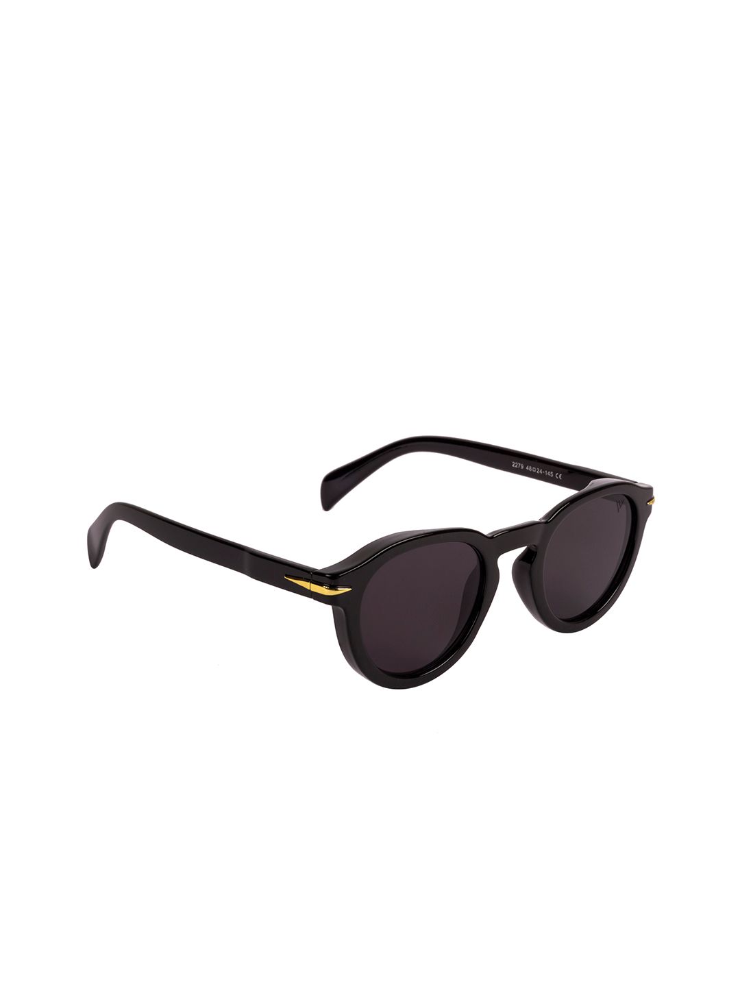 Voyage Unisex Black Lens & Black Round Sunglasses 2279MG3609-Black Price in India