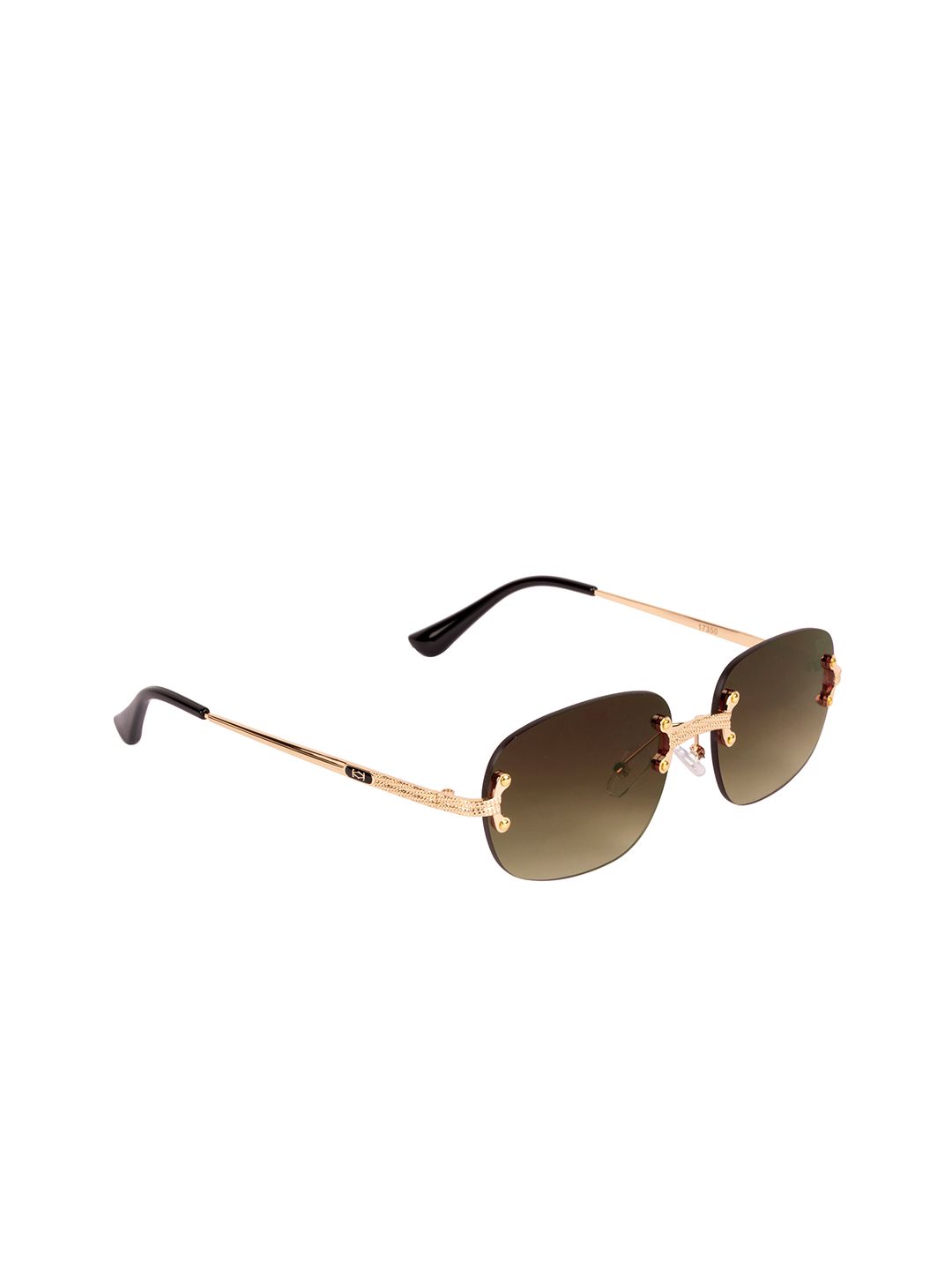 Voyage Unisex Green Lens & Gold-Toned Square Sunglasses with UV Protected Lens Price in India