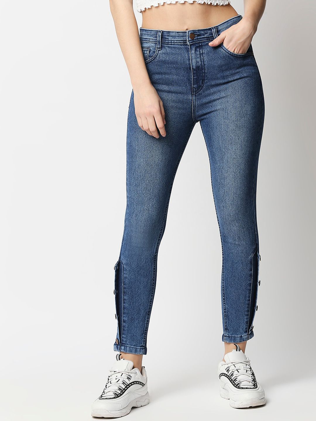 High Star Women Blue Slim Fit Stretchable Jeans Price in India