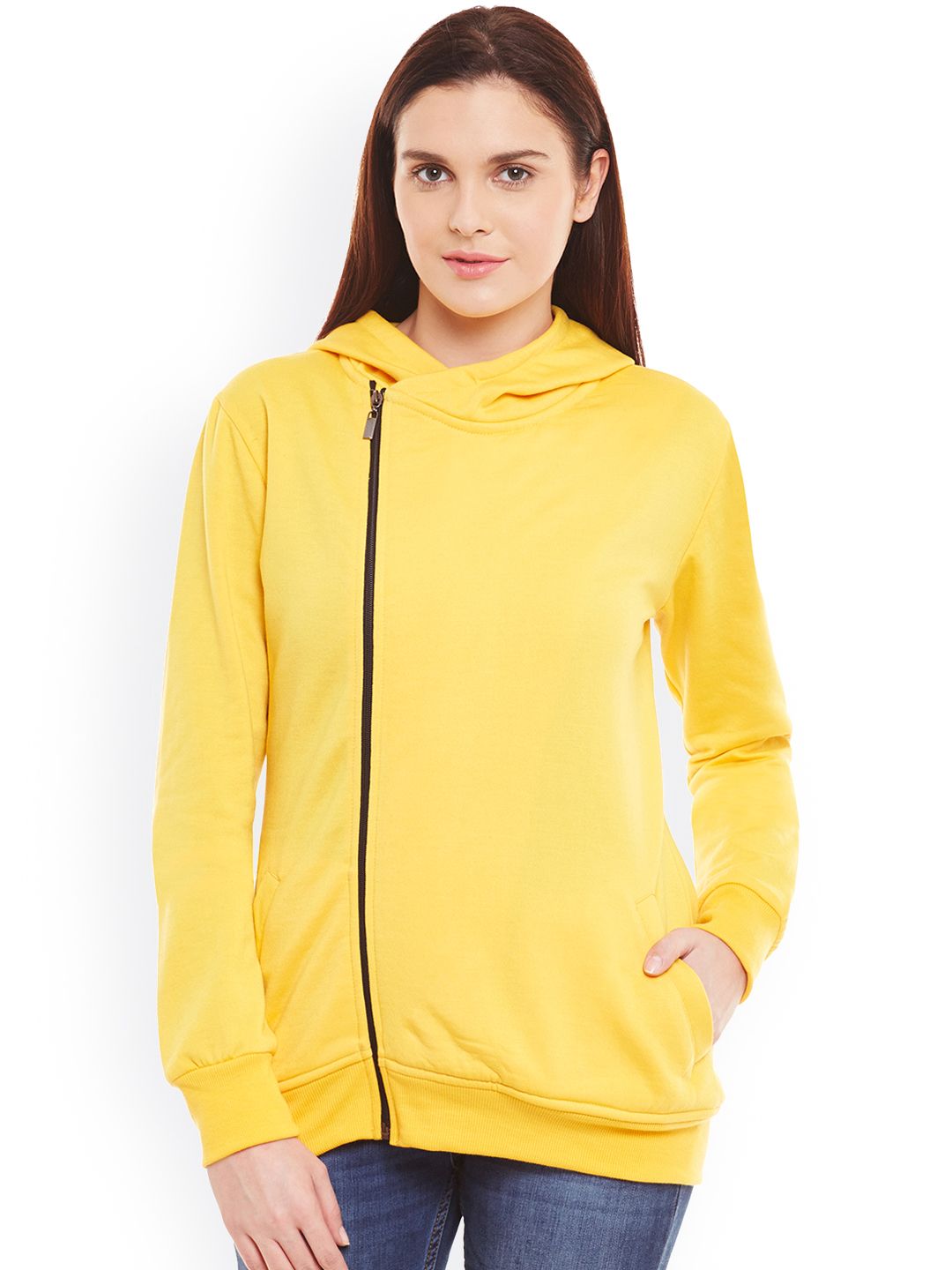 Belle Fille Yellow Hooded Jacket Price in India