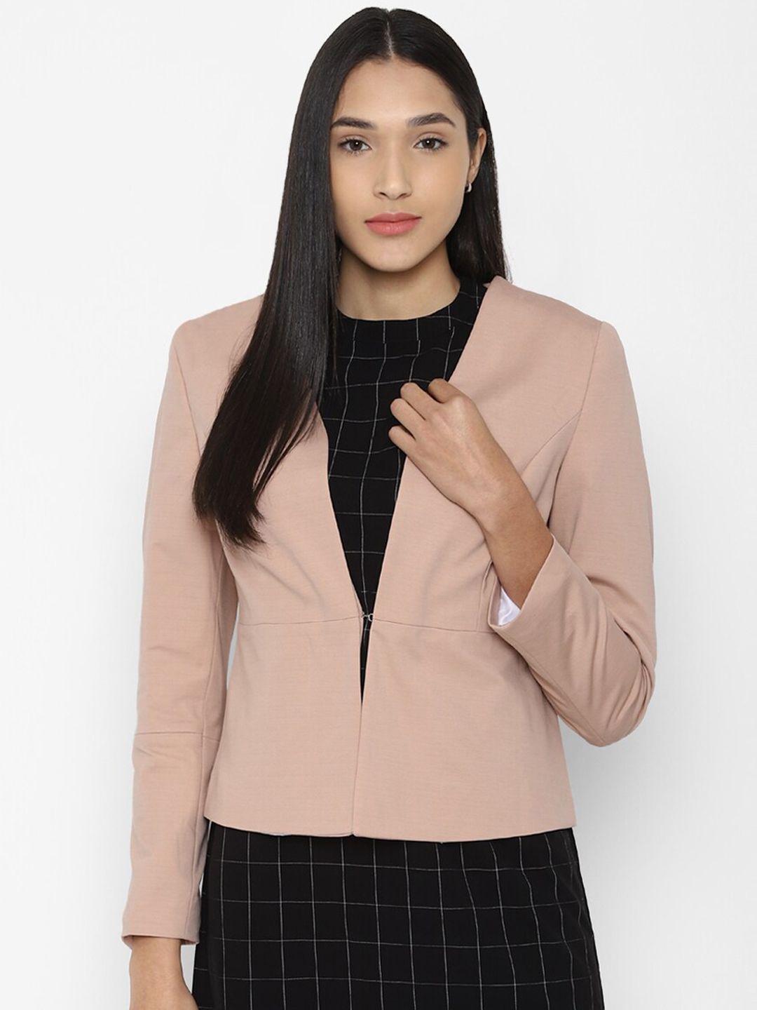 Allen Solly Woman Women Pink Solid Single-Breasted Formal Blazer Price in India