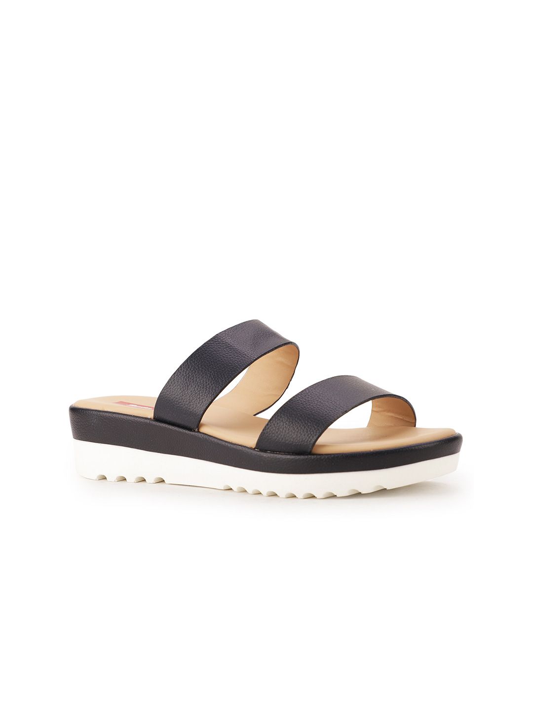 Bata Blue PU Flatform Sandals