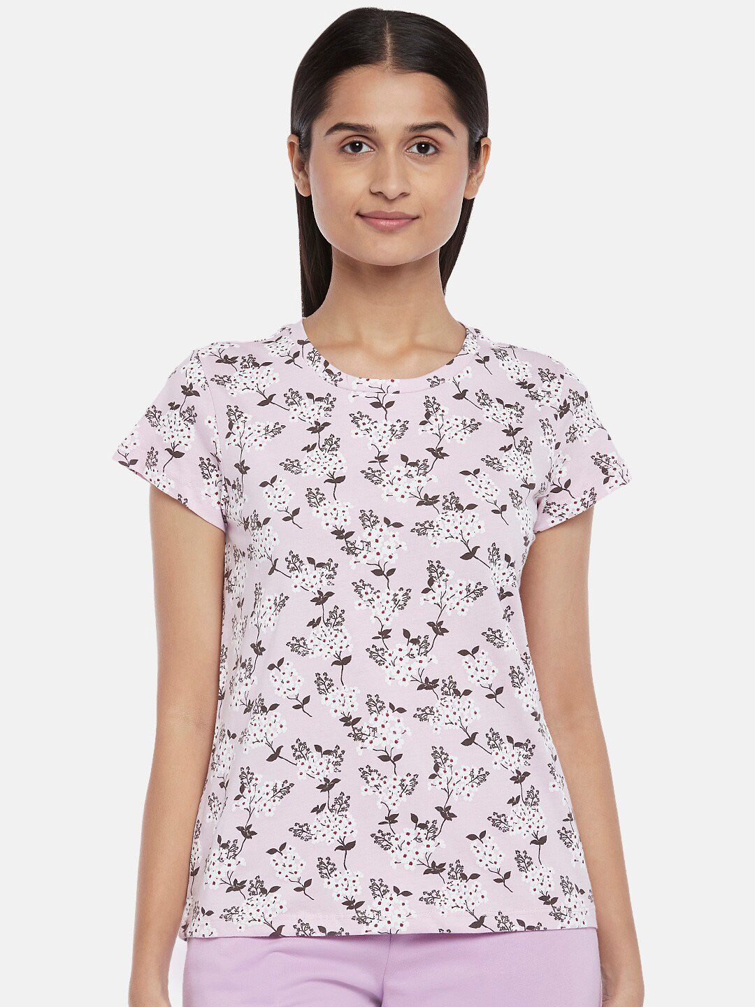Dreamz by Pantaloons Purple Print Lounge tshirt Price in India