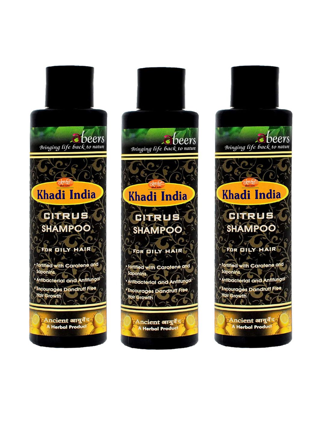 Abeers Set Of 3 Ancient Citurs Shampoo 225ml Price in India