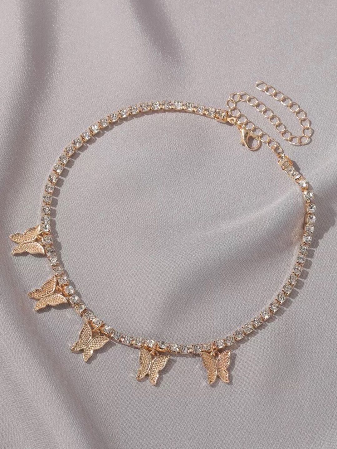 Vembley Gold-Plated & White Necklace Price in India