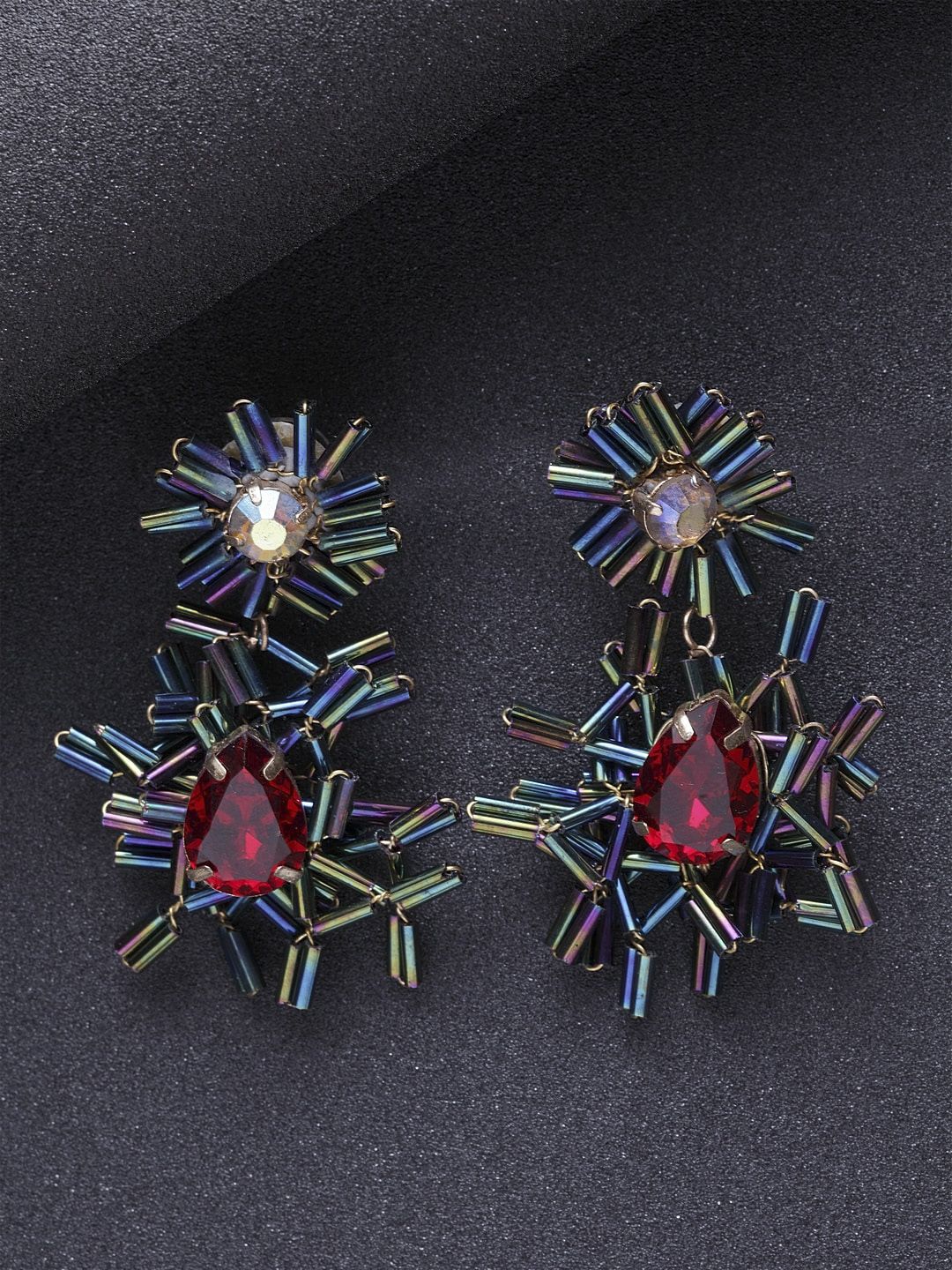 DIVA WALK EXCLUSIVE Multicoloured Contemporary Drop Earrings Price in India