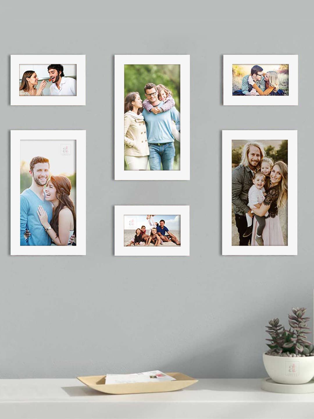 Art Street Set Of 6 White Solid Wall Photo Frames Price in India