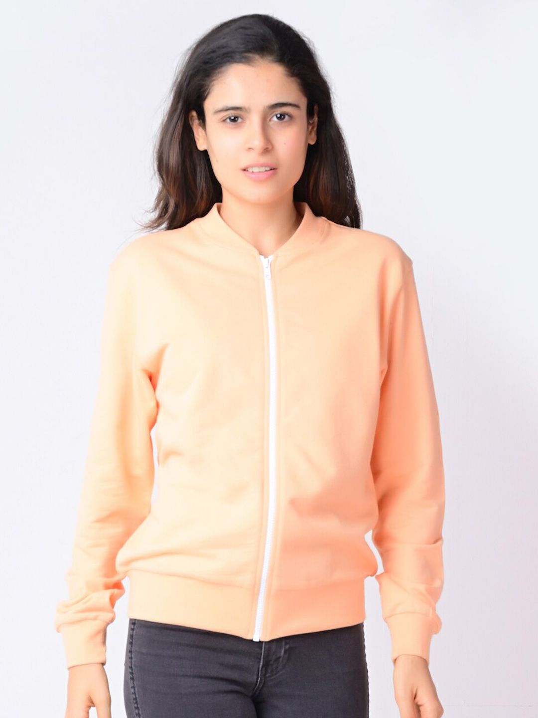 FLAWLESS Women Peach-Coloured Sweatshirt Price in India