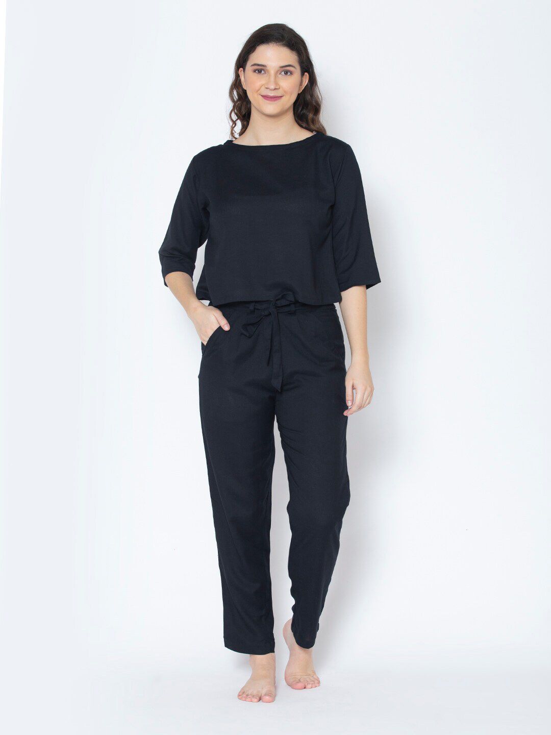 ETC Women Black Night suit Price in India