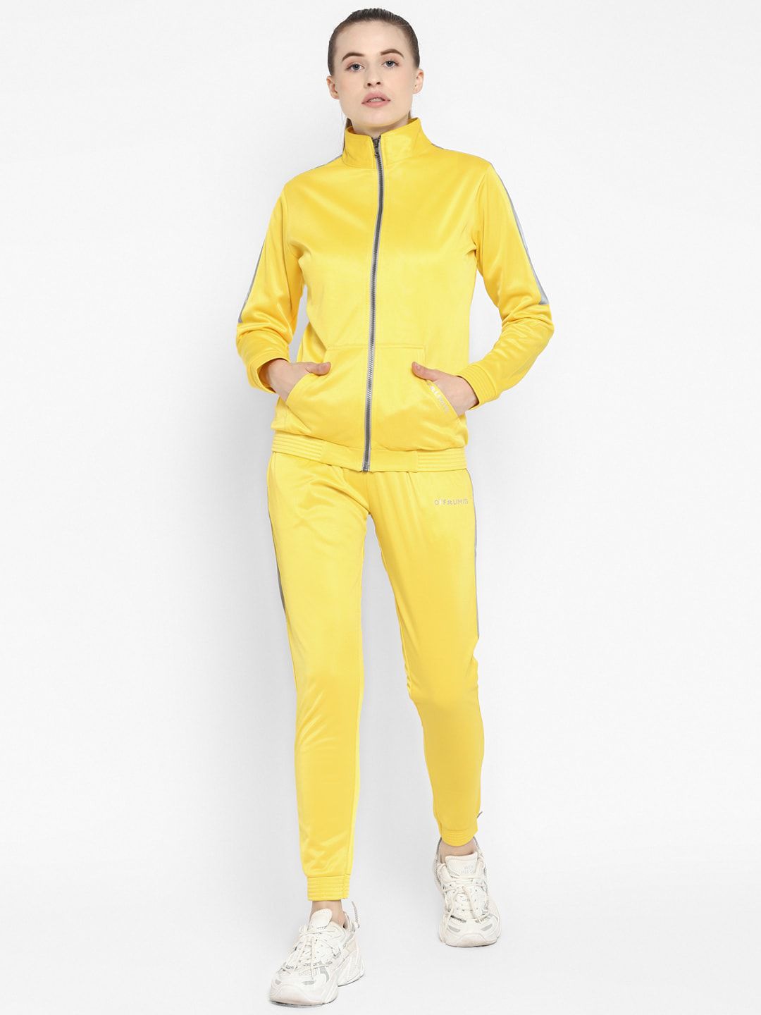 OFF LIMITS Women Yellow Solid Tracksuit Price in India