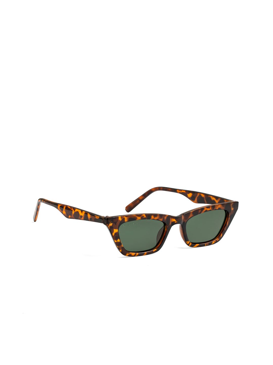 ROYAL SON Women Green Lens & Brown Cateye Sunglasses CHIWM00125-C5 Price in India