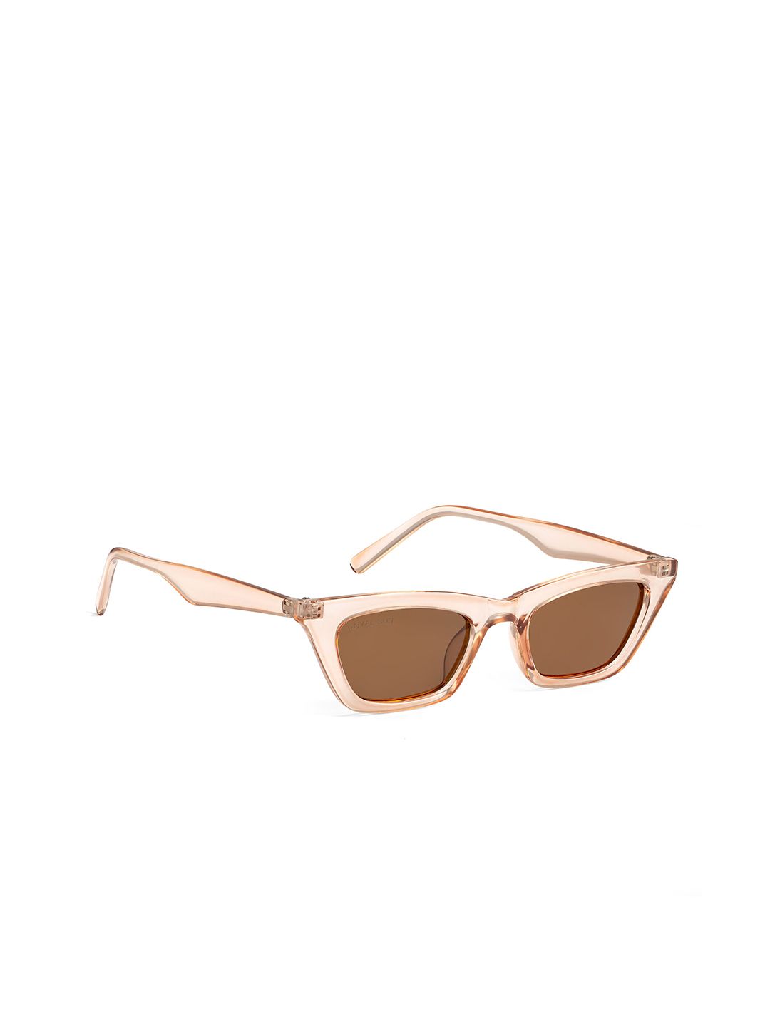 ROYAL SON Women Brown Lens & Rose Gold-Toned Cateye Sunglasses CHIWM00125-C7 Price in India