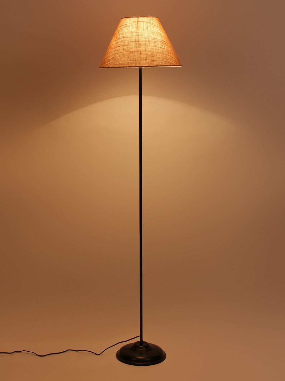 Devansh Beige Floor Lamp with Jute Shade Price in India