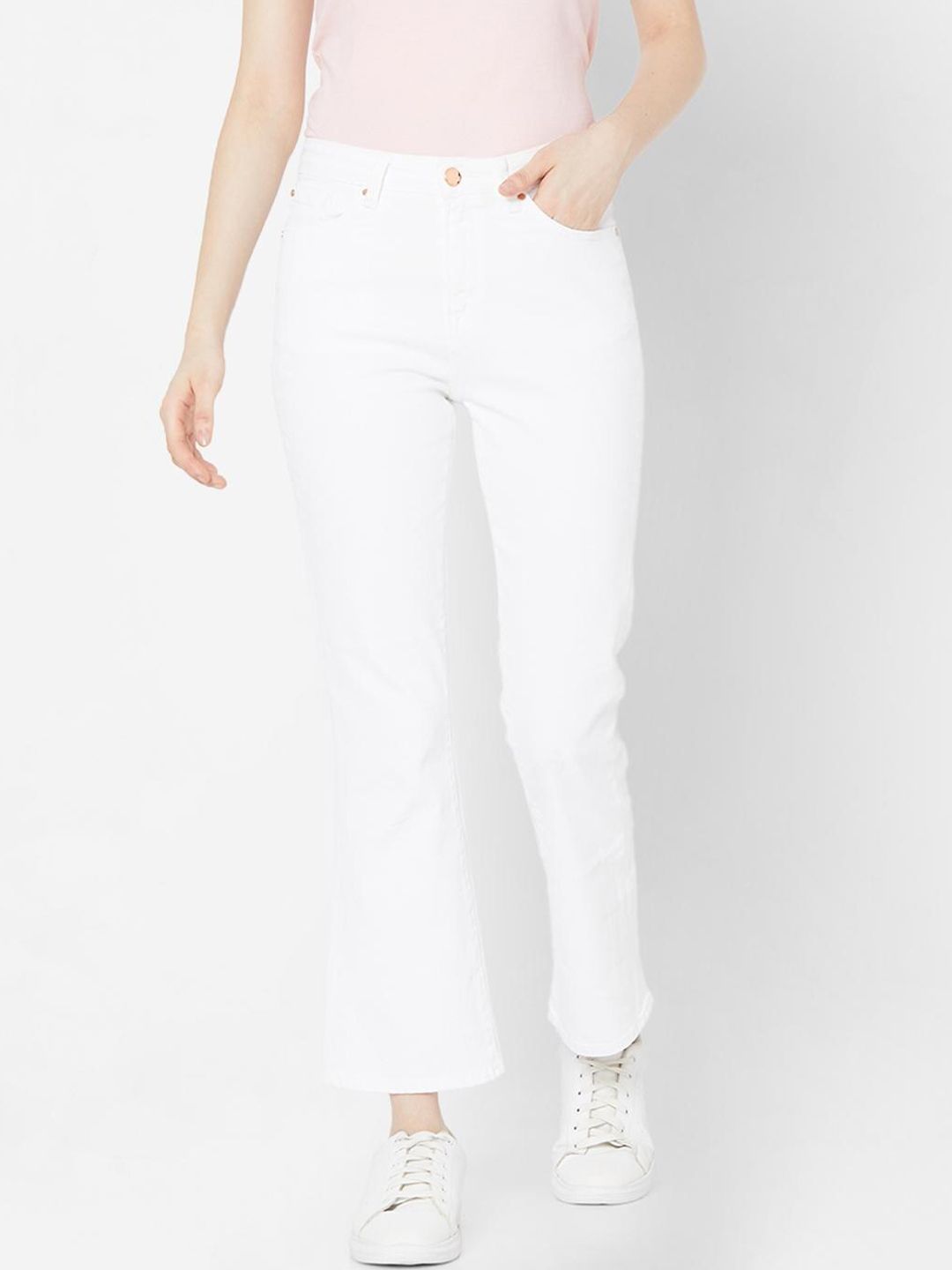 SPYKAR Women White Relaxed Fit Jeans Price in India