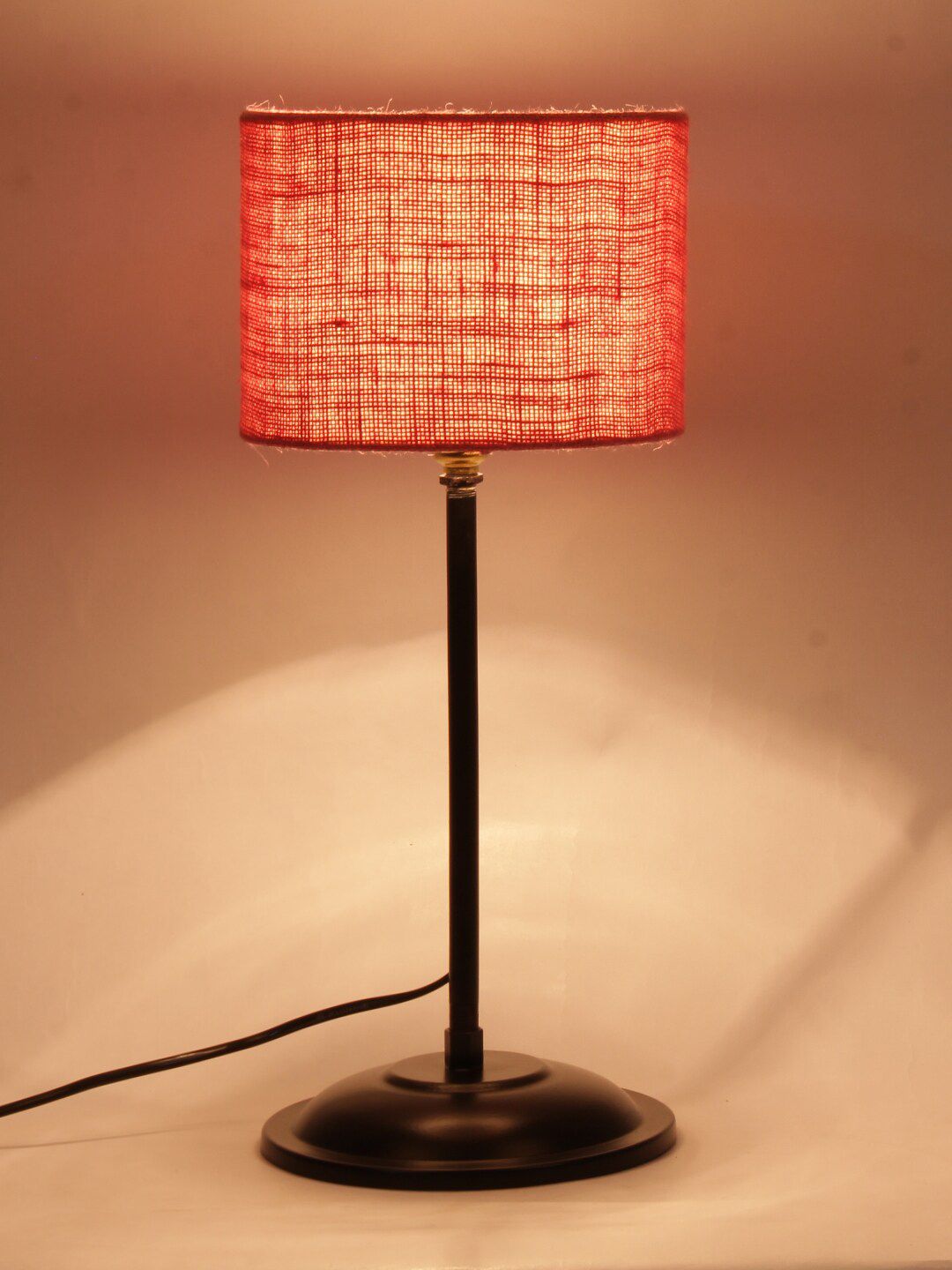 Devansh Pink Solid Traditional Floor Lamp with Shade Price in India
