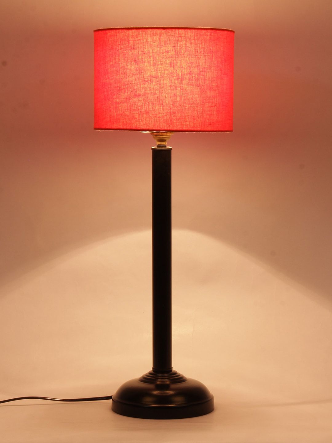 Devansh Orange Traditional Table Lamp With Jute Shade Price in India