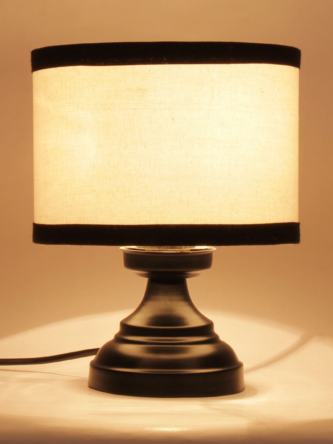 Devansh Black & Beige Table Lamp Price in India