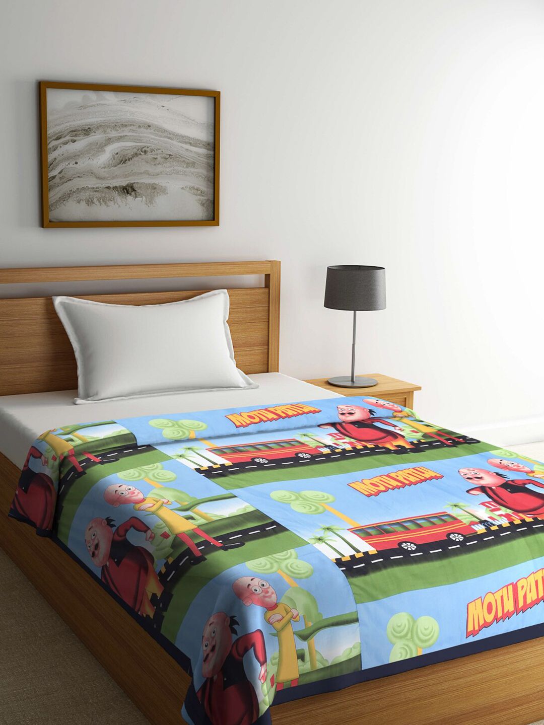 KLOTTHE Multicoloured Cartoon Character Printed Cotton Mild Winter 233GSM Single Bed Dohar Price in India