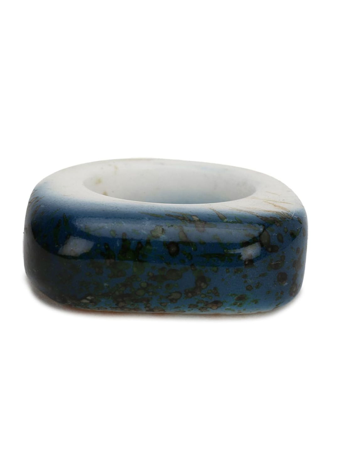 FOREVER 21 Blue & Green Printed Resin Finger Ring Price in India