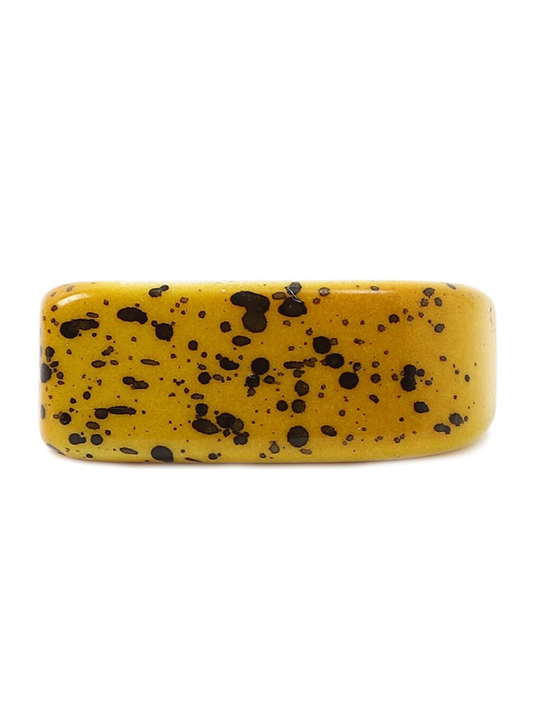 FOREVER 21 Yellow & Black Printed Pure Resin Finger Ring Price in India