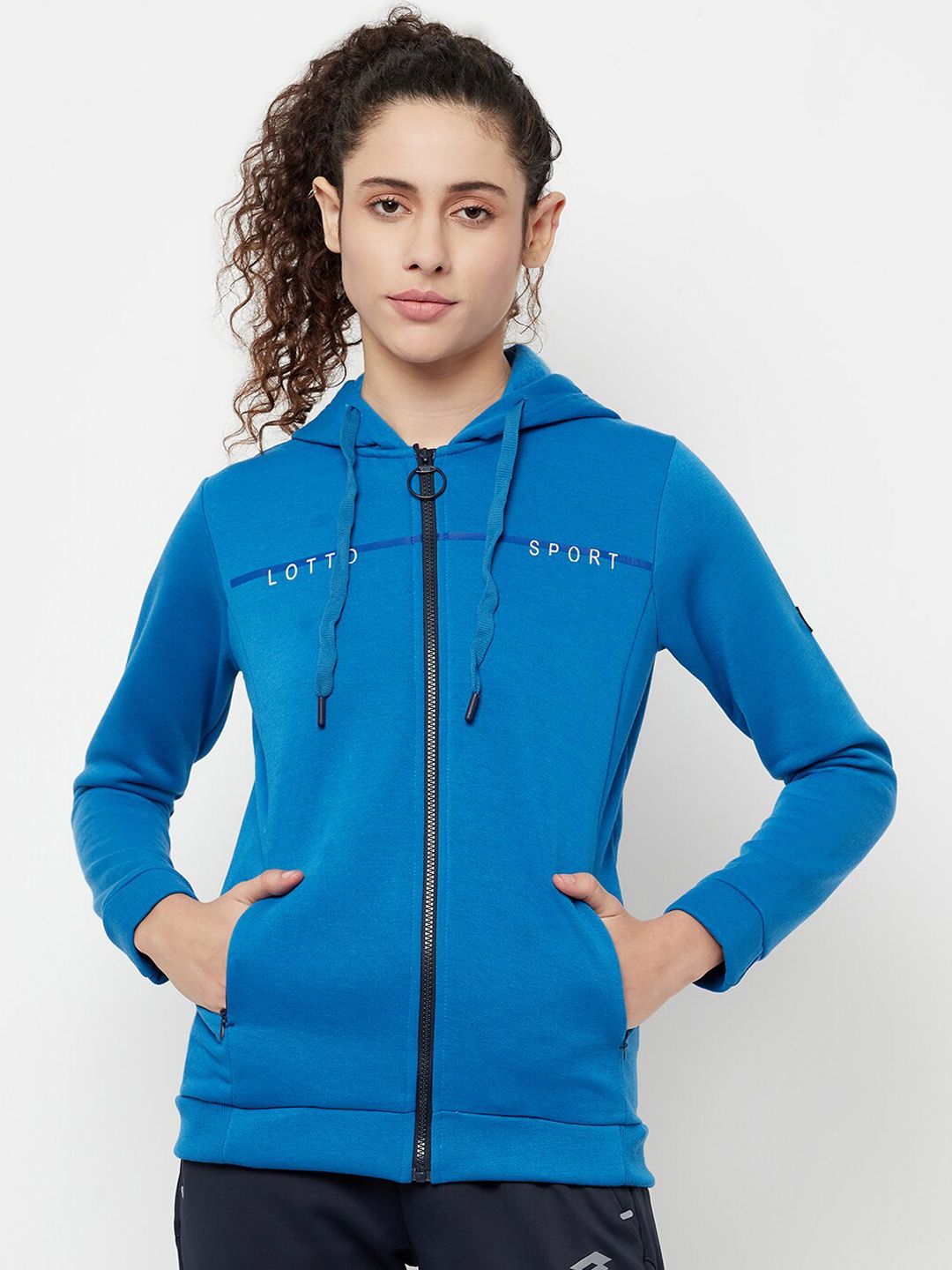 Lotto Women Blue Lightweight Sporty Jacket Price in India