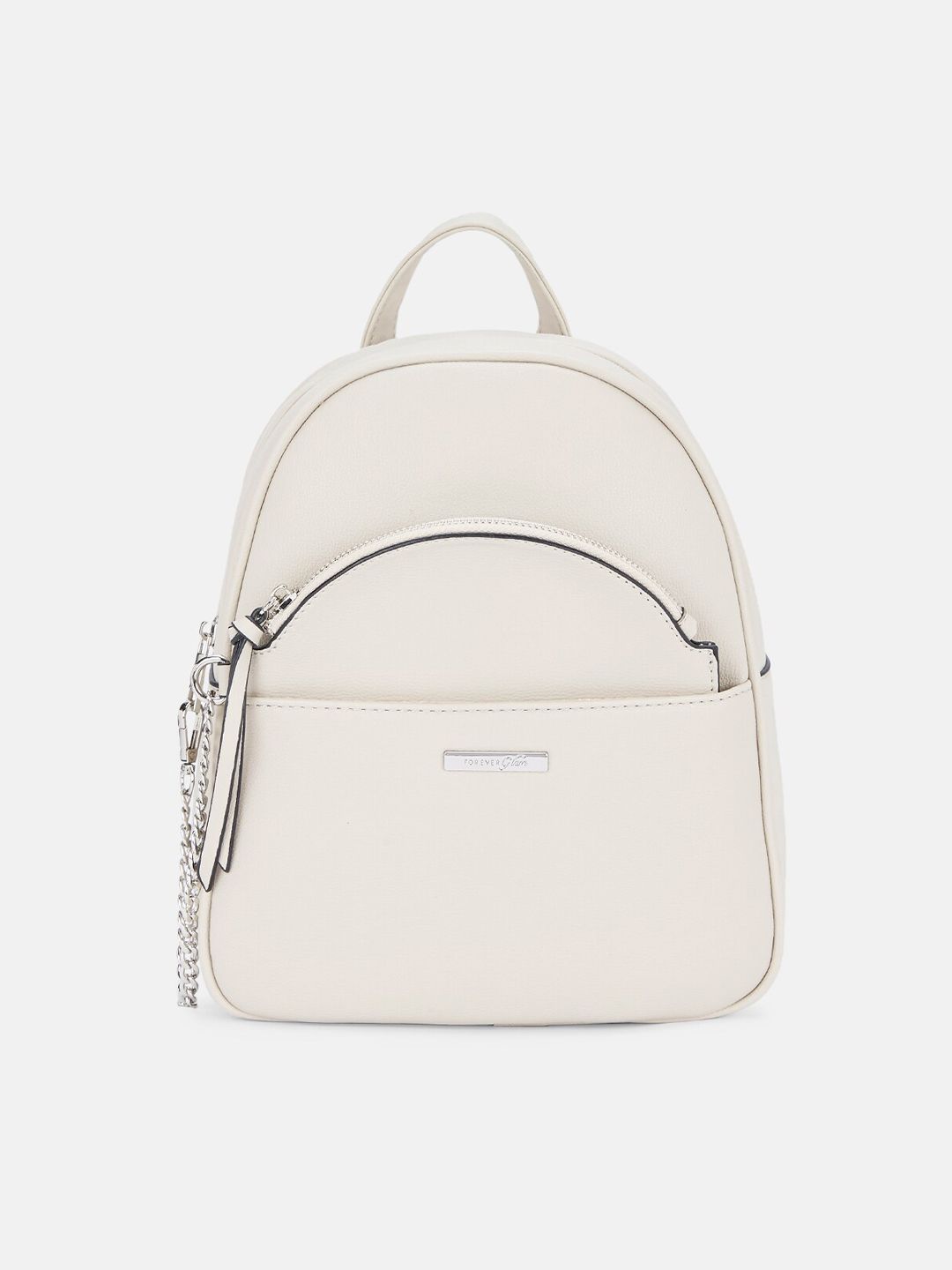 Forever Glam by Pantaloons Women Cream-Coloured Backpack Price in India