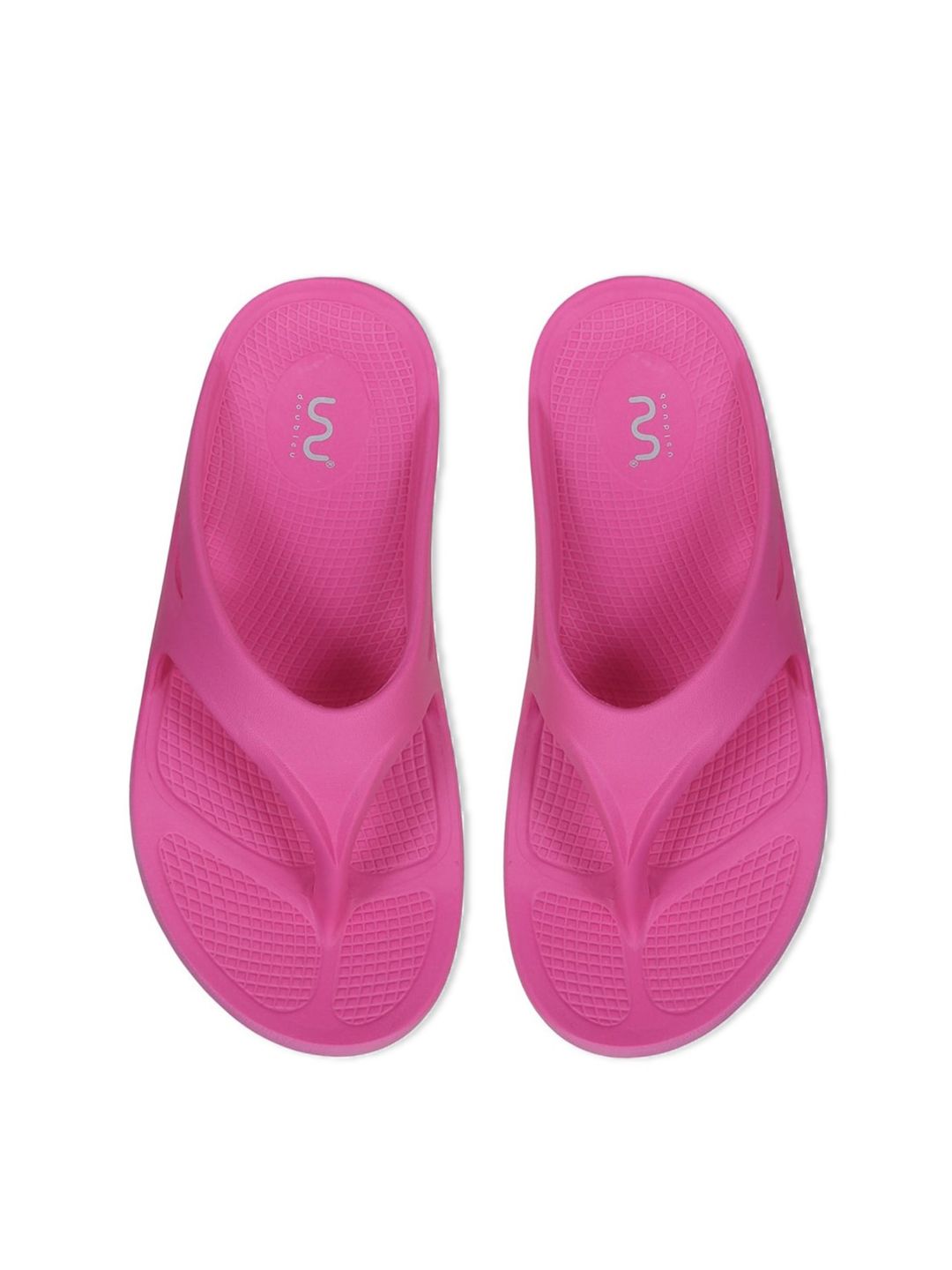 Doubleu Women Pink Rubber Thong Flip-Flops Price in India