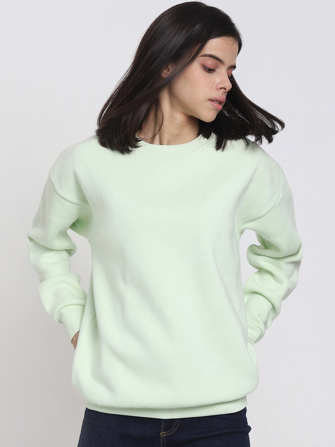 Bewakoof Women Green Sweatshirt Price in India