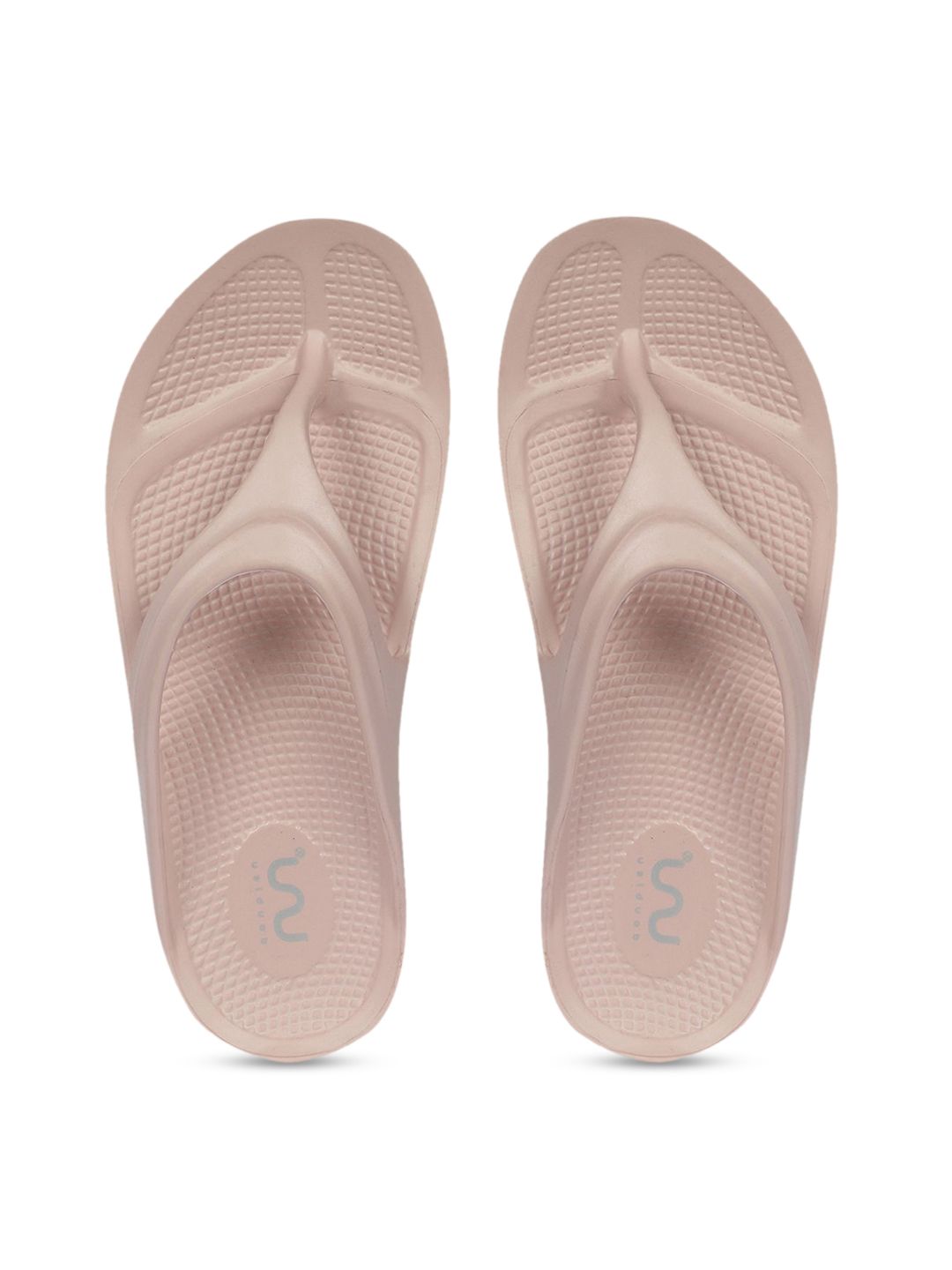 Doubleu Women Pink Rubber Thong Flip-Flops Price in India